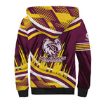 Sea Eagles Rugby Mascot Sherpa Hoodie Fierce Athlete Graphic in Sports Style