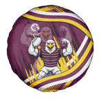 Sea Eagles Rugby Mascot Spare Tire Cover Fierce Athlete Graphic in Sports Style