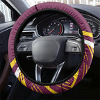 Sea Eagles Rugby Mascot Steering Wheel Cover Fierce Athlete Graphic in Sports Style