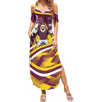 Sea Eagles Rugby Mascot Summer Maxi Dress Fierce Athlete Graphic in Sports Style