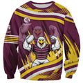 Sea Eagles Rugby Mascot Sweatshirt Fierce Athlete Graphic in Sports Style