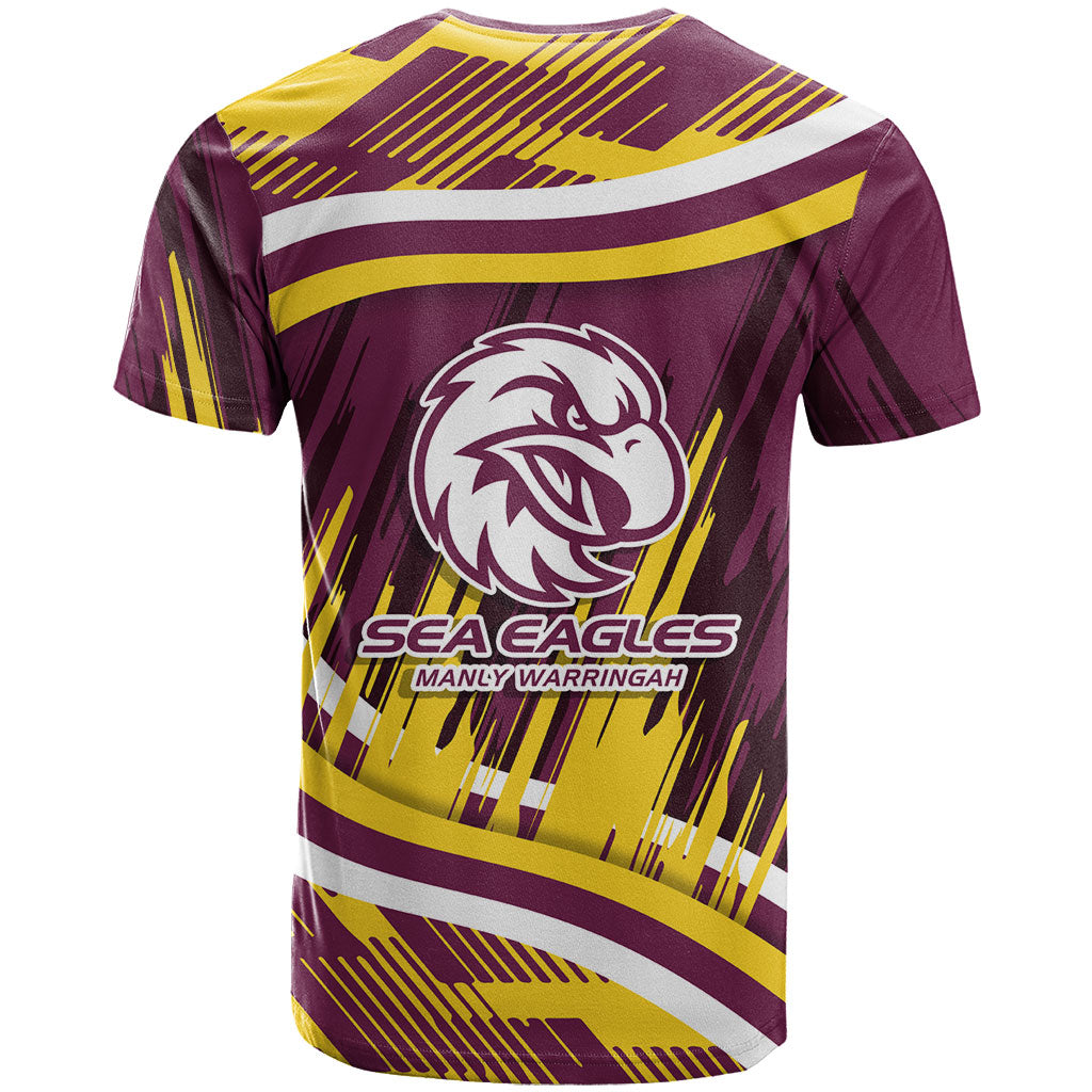Sea Eagles Rugby Mascot T Shirt Fierce Athlete Graphic in Sports Style