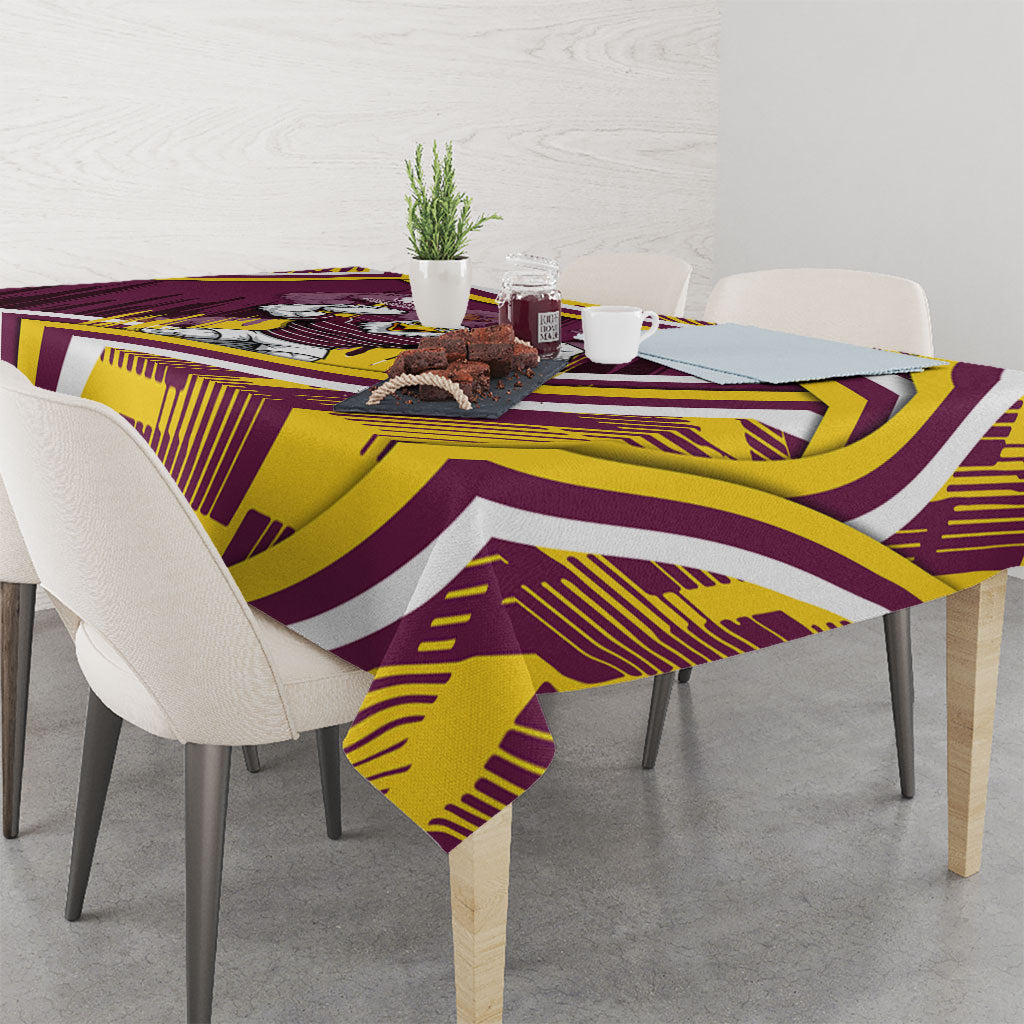 Sea Eagles Rugby Mascot Tablecloth Fierce Athlete Graphic in Sports Style