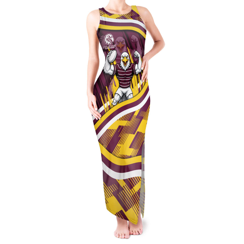 Sea Eagles Rugby Mascot Tank Maxi Dress Fierce Athlete Graphic in Sports Style