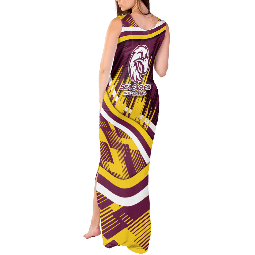 Sea Eagles Rugby Mascot Tank Maxi Dress Fierce Athlete Graphic in Sports Style