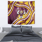 Sea Eagles Rugby Mascot Tapestry Fierce Athlete Graphic in Sports Style
