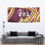 Sea Eagles Rugby Mascot Tapestry Fierce Athlete Graphic in Sports Style