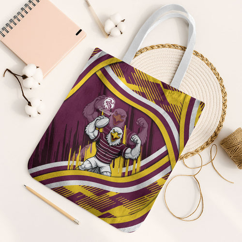 Sea Eagles Rugby Mascot Tote Bag Fierce Athlete Graphic in Sports Style