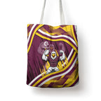 Sea Eagles Rugby Mascot Tote Bag Fierce Athlete Graphic in Sports Style