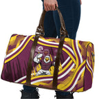 Sea Eagles Rugby Mascot Travel Bag Fierce Athlete Graphic in Sports Style