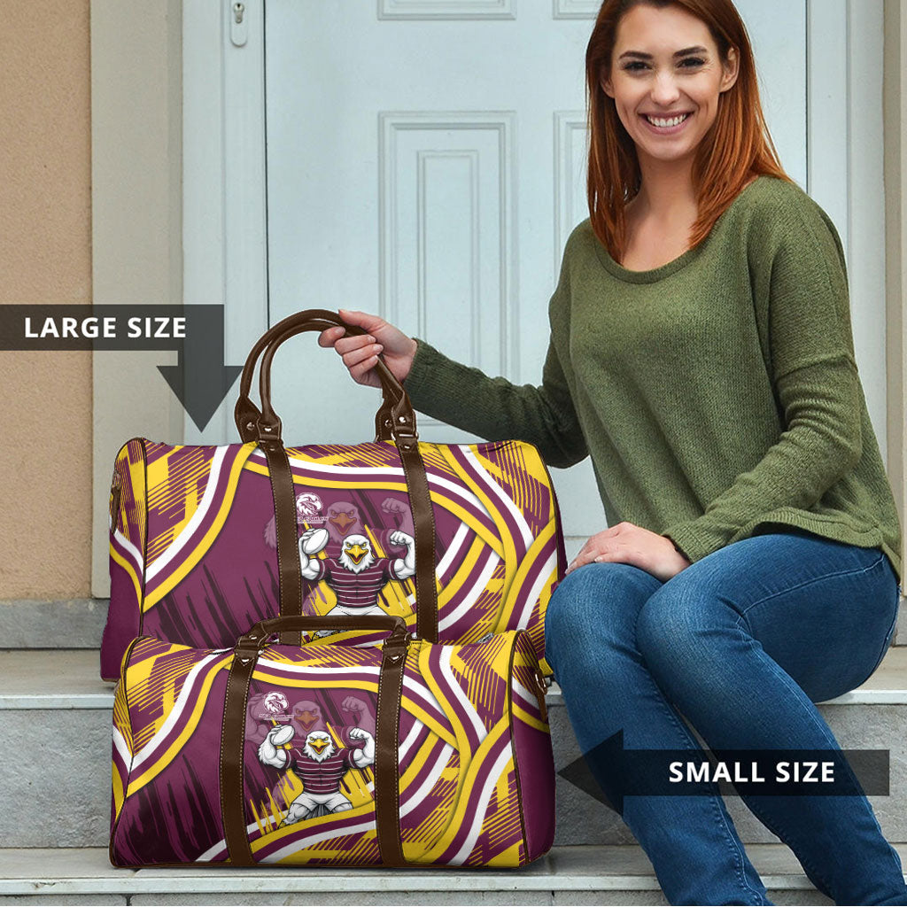 Sea Eagles Rugby Mascot Travel Bag Fierce Athlete Graphic in Sports Style