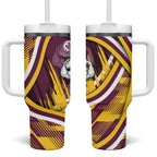 Sea Eagles Rugby Mascot Tumbler With Handle Fierce Athlete Graphic in Sports Style