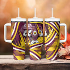 Sea Eagles Rugby Mascot Tumbler With Handle Fierce Athlete Graphic in Sports Style