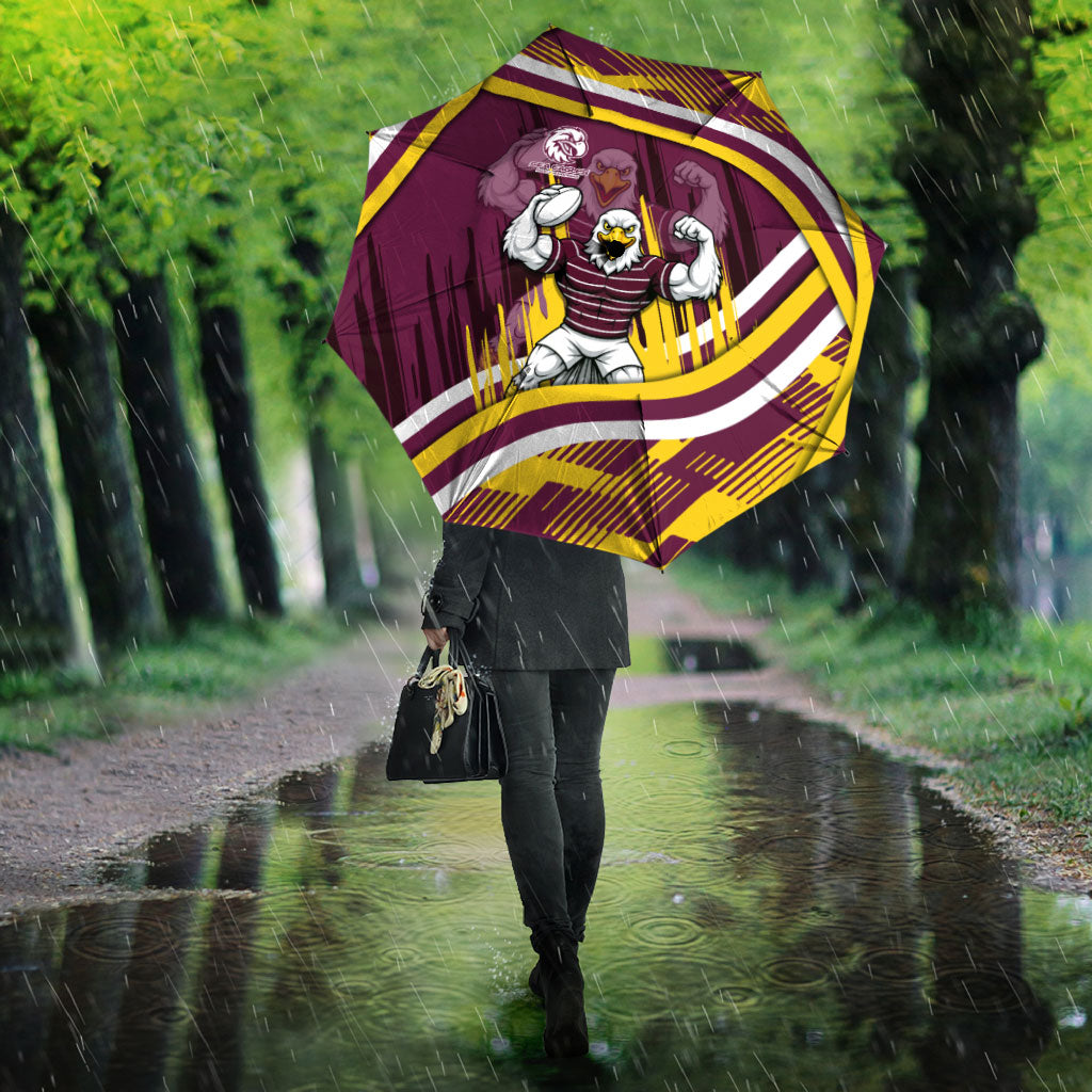 Sea Eagles Rugby Mascot Umbrella Fierce Athlete Graphic in Sports Style