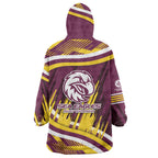 Sea Eagles Rugby Mascot Wearable Blanket Hoodie Fierce Athlete Graphic in Sports Style