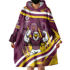 Sea Eagles Rugby Mascot Wearable Blanket Hoodie Fierce Athlete Graphic in Sports Style