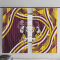Sea Eagles Rugby Mascot Window Curtain Fierce Athlete Graphic in Sports Style