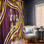 Sea Eagles Rugby Mascot Window Curtain Fierce Athlete Graphic in Sports Style