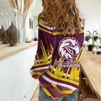Sea Eagles Rugby Mascot Women Casual Shirt Fierce Athlete Graphic in Sports Style