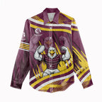 Sea Eagles Rugby Mascot Women Casual Shirt Fierce Athlete Graphic in Sports Style