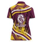 Sea Eagles Rugby Mascot Women Polo Shirt Fierce Athlete Graphic in Sports Style