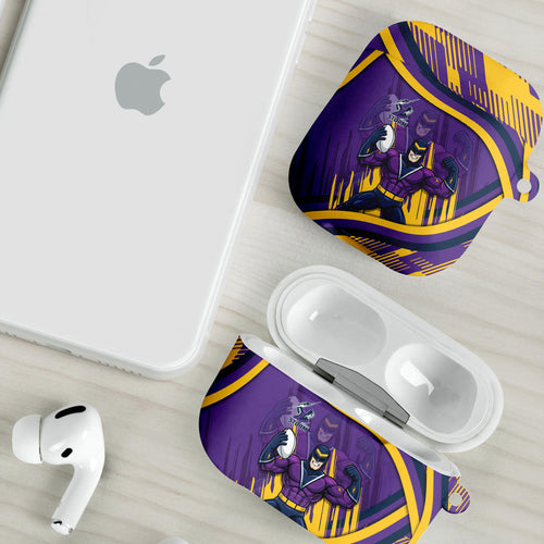 Melbourne Storm Rugby Mascot AirPods Case Fierce Athlete Graphic in Sports Style