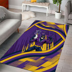 Melbourne Storm Rugby Mascot Area Rug Fierce Athlete Graphic in Sports Style