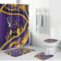 Melbourne Storm Rugby Mascot Bathroom Set Fierce Athlete Graphic in Sports Style