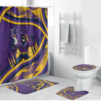 Melbourne Storm Rugby Mascot Bathroom Set Fierce Athlete Graphic in Sports Style