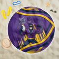Melbourne Storm Rugby Mascot Beach Blanket Fierce Athlete Graphic in Sports Style