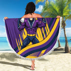 Melbourne Storm Rugby Mascot Beach Blanket Fierce Athlete Graphic in Sports Style