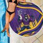 Melbourne Storm Rugby Mascot Beach Blanket Fierce Athlete Graphic in Sports Style