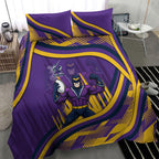 Melbourne Storm Rugby Mascot Bedding Set Fierce Athlete Graphic in Sports Style