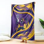 Melbourne Storm Rugby Mascot Blanket Fierce Athlete Graphic in Sports Style