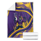Melbourne Storm Rugby Mascot Blanket Fierce Athlete Graphic in Sports Style