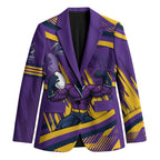 Melbourne Storm Rugby Mascot Blazer Fierce Athlete Graphic in Sports Style