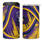 Melbourne Storm Rugby Mascot 4 in 1 Can Cooler Tumbler Fierce Athlete Graphic in Sports Style