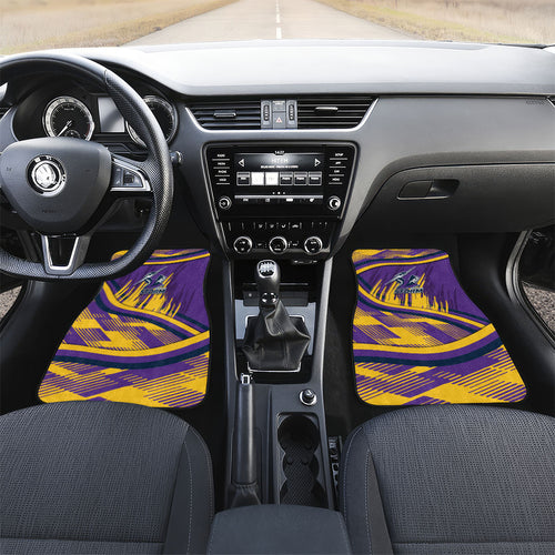 Melbourne Storm Rugby Mascot Car Mats Fierce Athlete Graphic in Sports Style