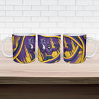 Melbourne Storm Rugby Mascot Ceramic Mug Fierce Athlete Graphic in Sports Style
