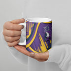 Melbourne Storm Rugby Mascot Ceramic Mug Fierce Athlete Graphic in Sports Style