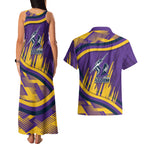 Melbourne Storm Rugby Mascot Couples Matching Tank Maxi Dress and Hawaiian Shirt Fierce Athlete Graphic in Sports Style