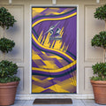 Melbourne Storm Rugby Mascot Door Cover Fierce Athlete Graphic in Sports Style