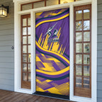 Melbourne Storm Rugby Mascot Door Cover Fierce Athlete Graphic in Sports Style
