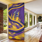 Melbourne Storm Rugby Mascot Door Cover Fierce Athlete Graphic in Sports Style