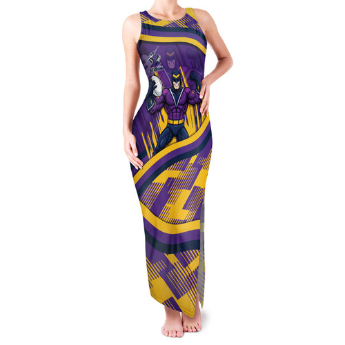 Melbourne Storm Rugby Mascot Family Matching Tank Maxi Dress and Hawaiian Shirt Fierce Athlete Graphic in Sports Style
