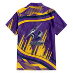 Melbourne Storm Rugby Mascot Hawaiian Shirt Fierce Athlete Graphic in Sports Style
