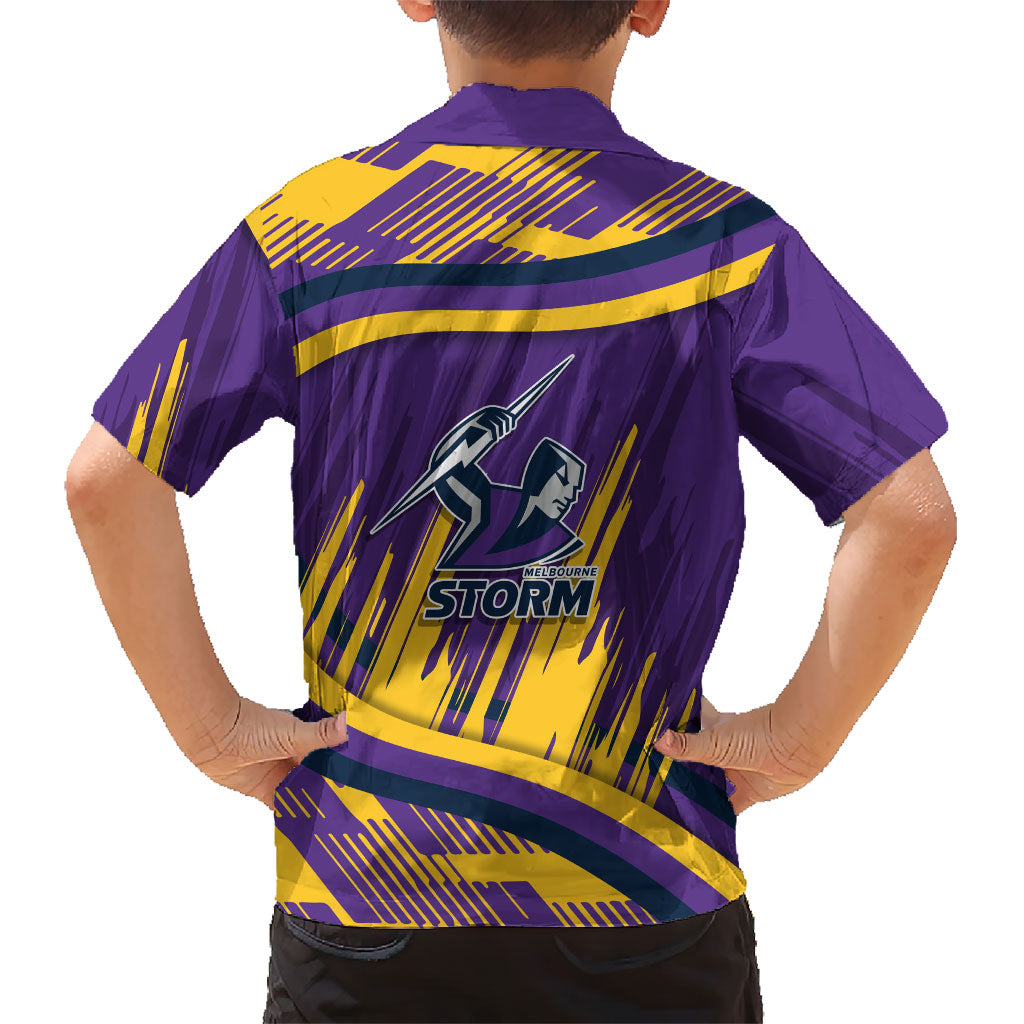 Melbourne Storm Rugby Mascot Hawaiian Shirt Fierce Athlete Graphic in Sports Style