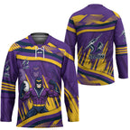 Melbourne Storm Rugby Mascot Hockey Jersey Fierce Athlete Graphic in Sports Style