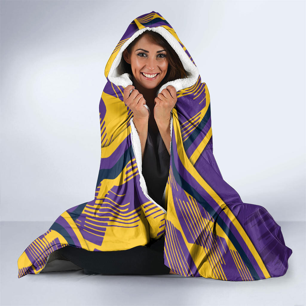 Melbourne Storm Rugby Mascot Hooded Blanket Fierce Athlete Graphic in Sports Style