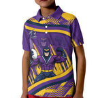Melbourne Storm Rugby Mascot Kid Polo Shirt Fierce Athlete Graphic in Sports Style